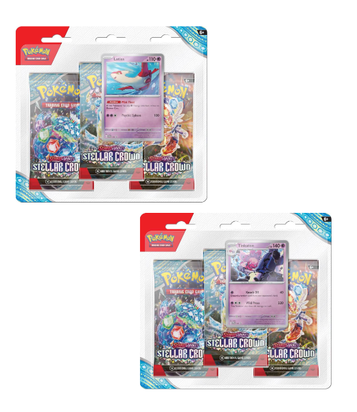 Pokémon TCG Stellar Crown Three Booster Blister (Tinkaton Promo - Last one left!)