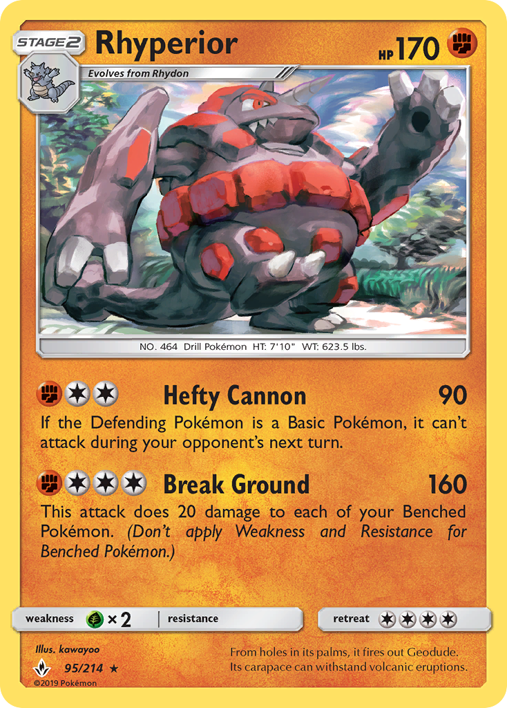 Pokemon TCG - Sun & Moon Unbroken Bonds - Rhyperior - Rare
