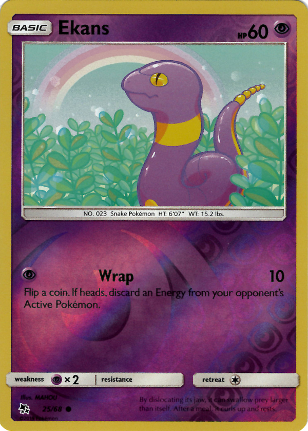 Pokemon TCG - Sun & Moon Hidden Fates - Ekans - Reverse Holo