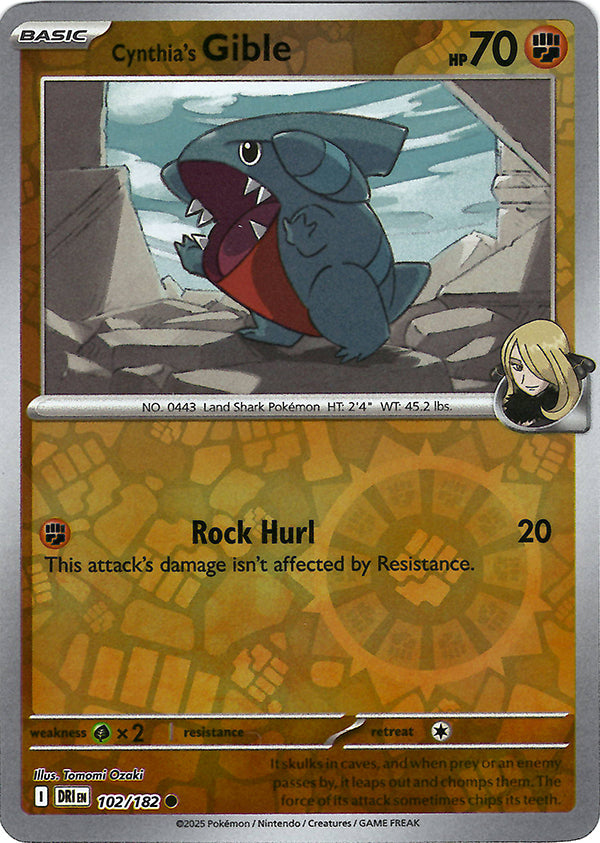Cynthia's Gible (Reverse Holo)