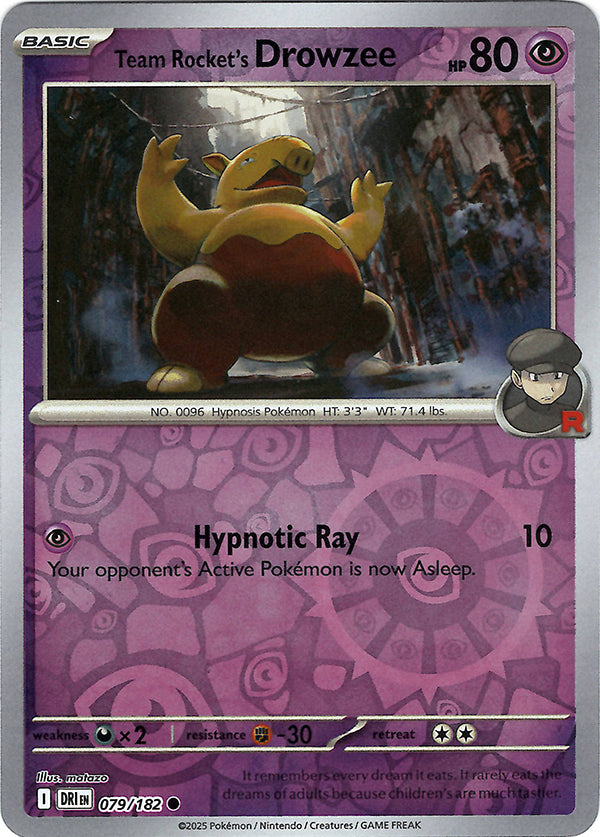 Team Rocket's Drowzee (Reverse Holo)