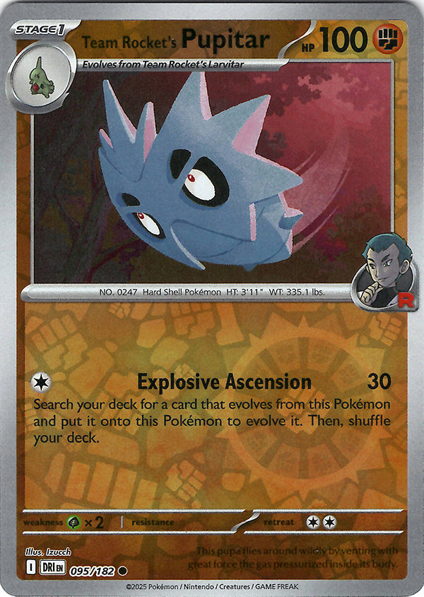 Team Rocket's Pupitar (Reverse Holo)