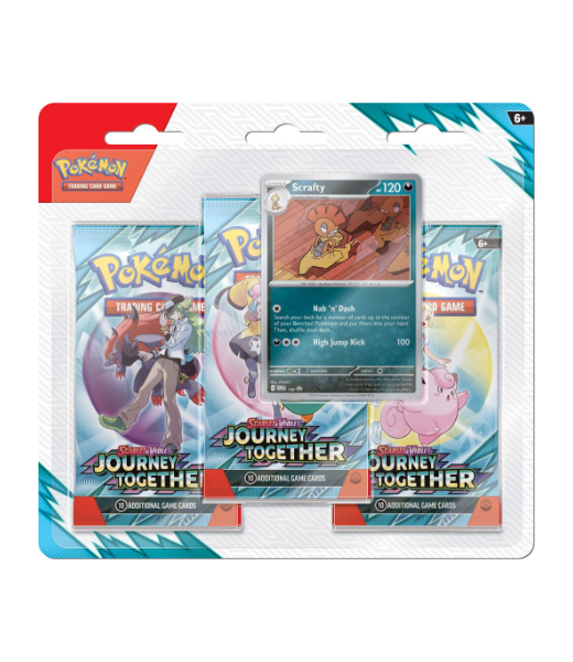 Pokémon TCG Journey Together Three Booster Blister (One Blister at Random)