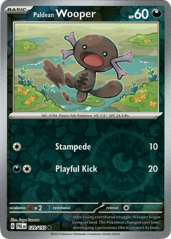 Paldean Wooper (129)  (Reverse Holo)