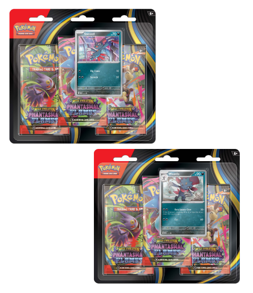 Pokémon TCG Phantasmal Flames Three Booster Blister [ONE AT RANDOM] [LIMIT 1 PER HOUSELHOLD]