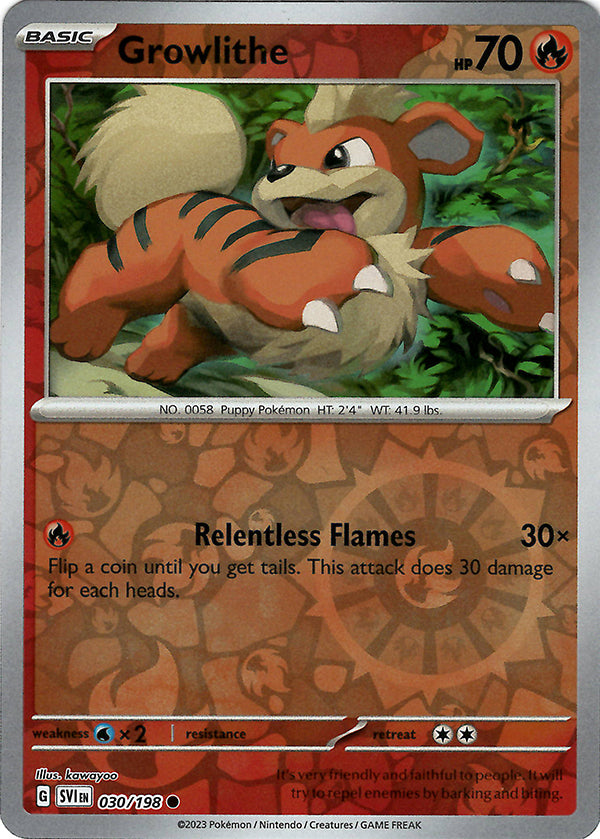 Growlithe (30) (Reverse Holo)