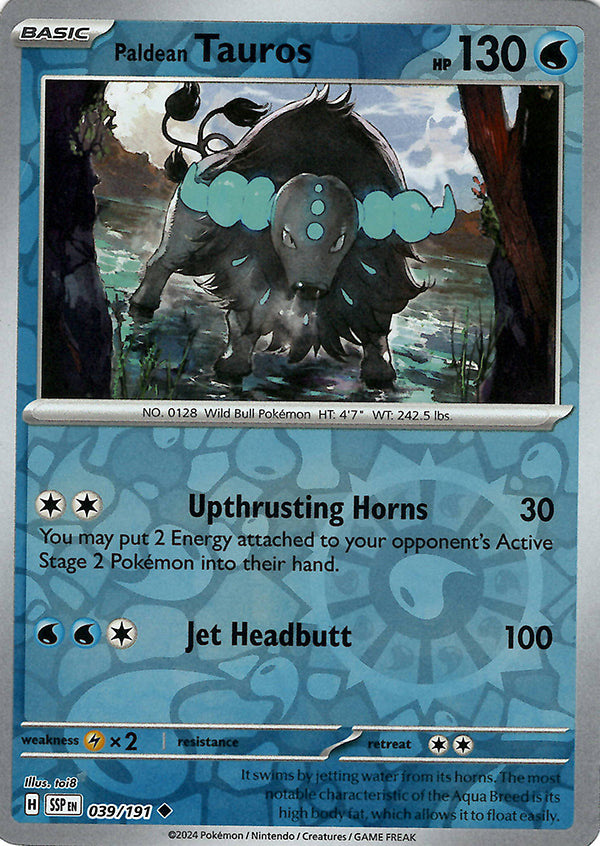 Paldean Tauros (39) (Reverse Holo)