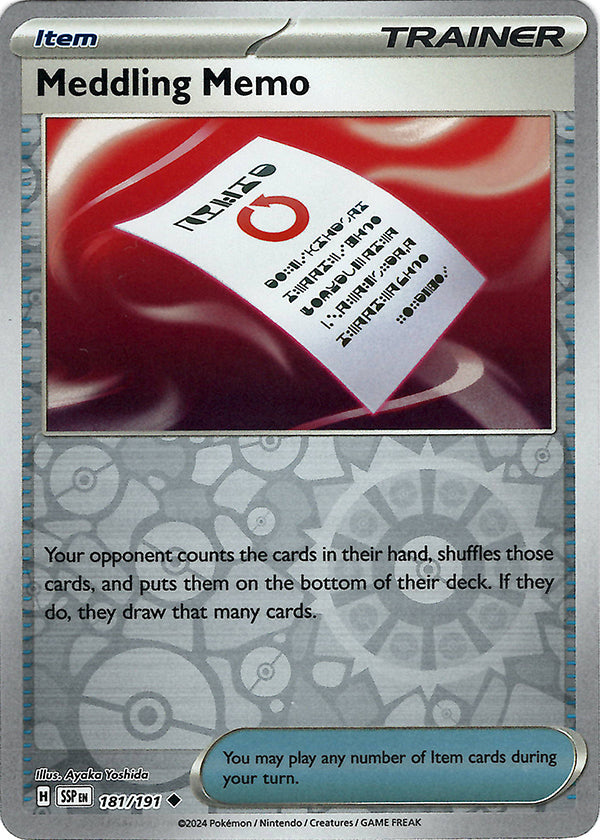 Meddling Memo (Reverse Holo)