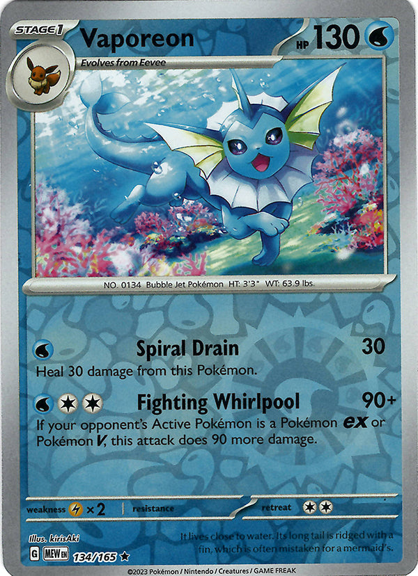 Vaporeon (Reverse Holo)