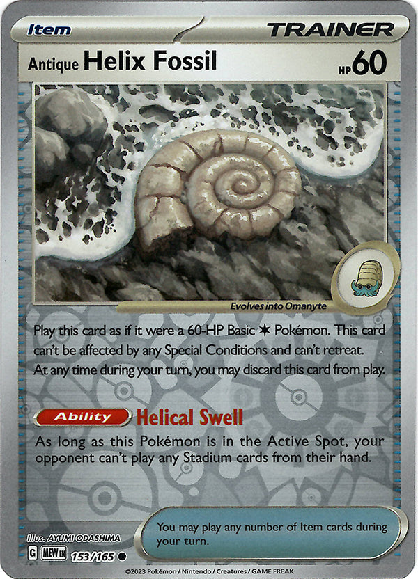 Antique Helix Fossil (Reverse Holo)