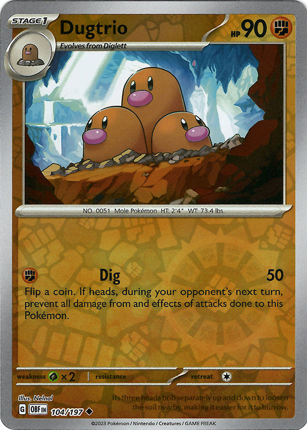 Dugtrio  (Reverse Holo)