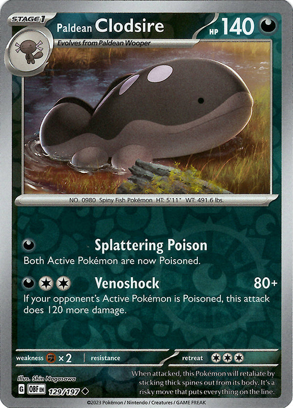 Paldean Clodsire (129)  (Reverse Holo)