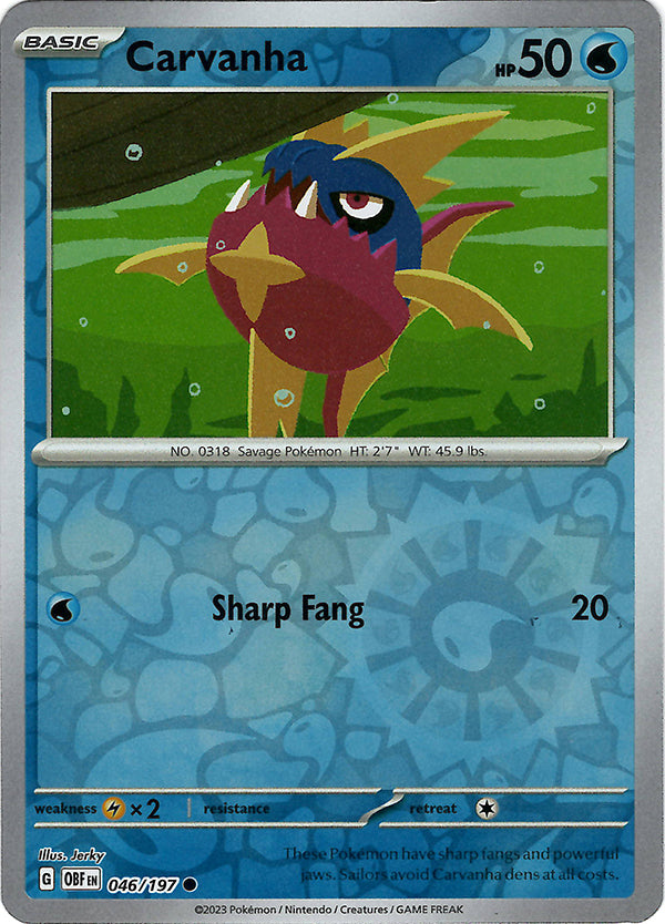 Carvanha  (Reverse Holo)