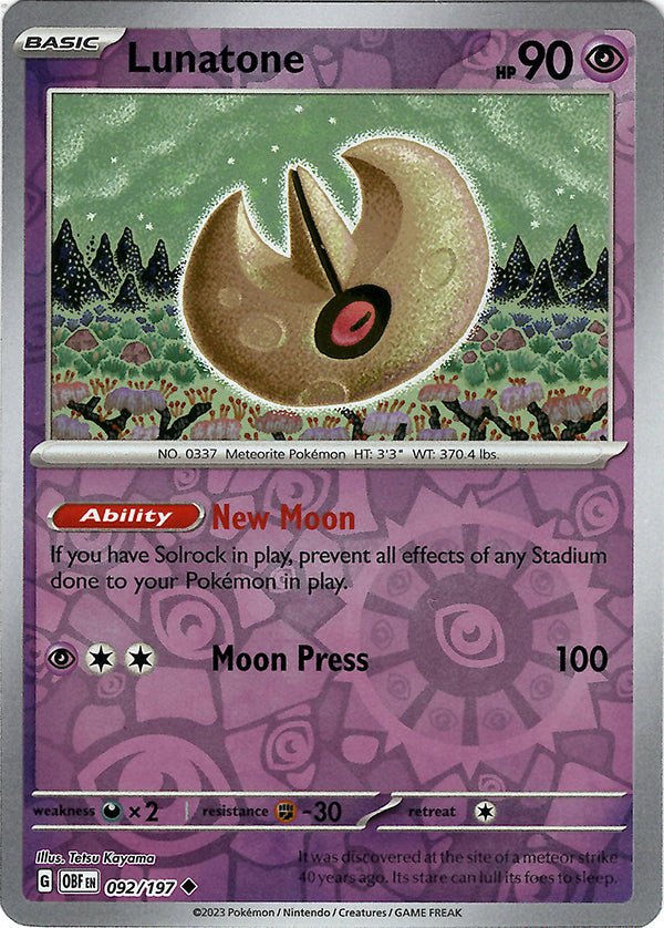 Lunatone  (Reverse Holo)
