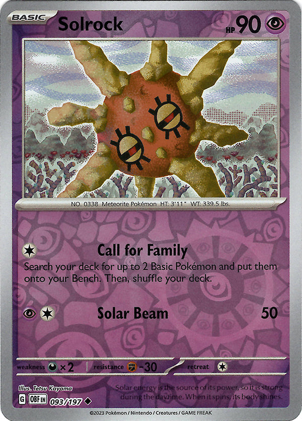 Solrock  (Reverse Holo)