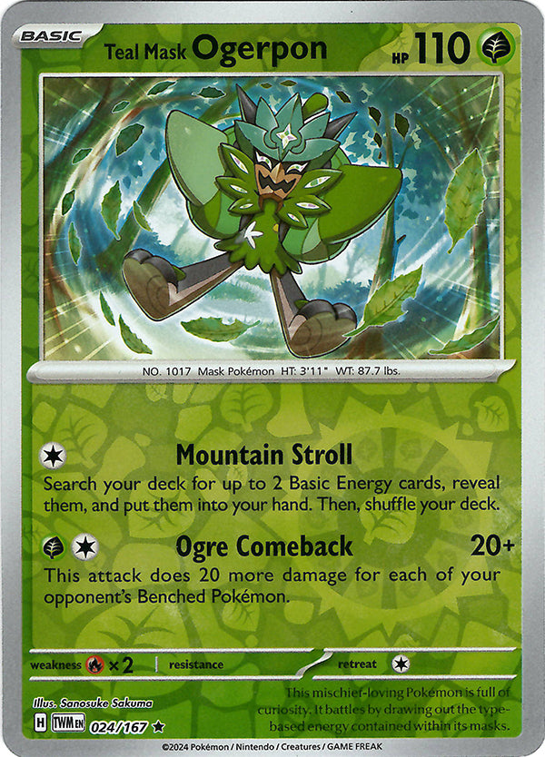 Teal Mask Ogerpon (Reverse Holo)