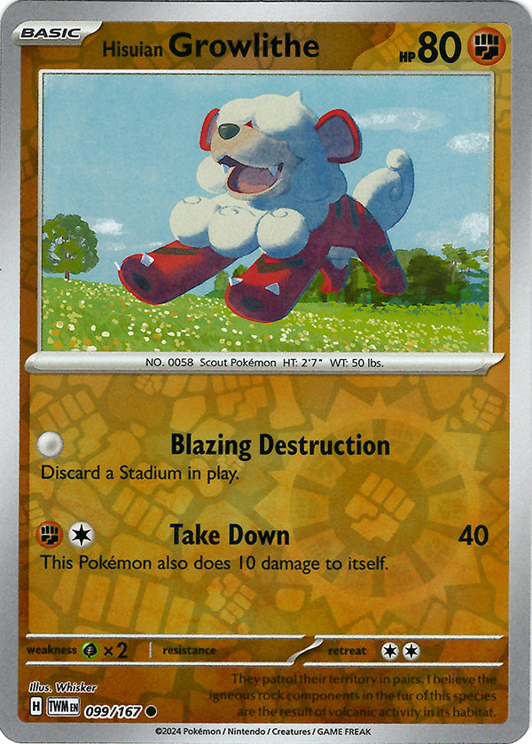 Hisuian Growlithe (Reverse Holo)