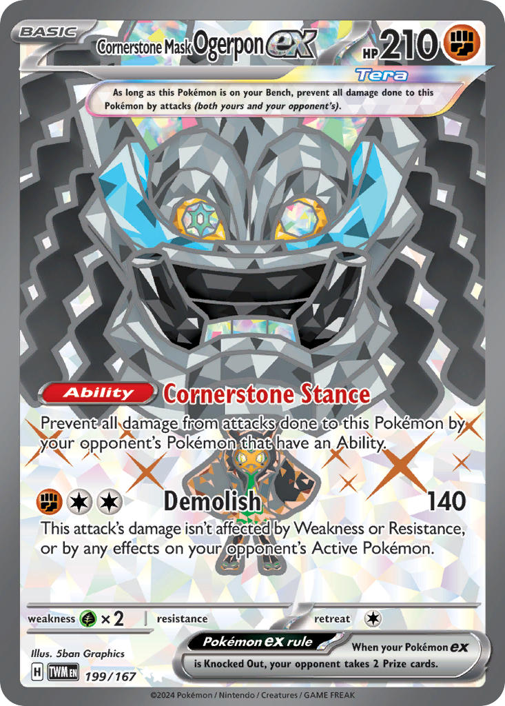 Cornerstone Mask Ogerpon ex (Full Art Ultra Rare)