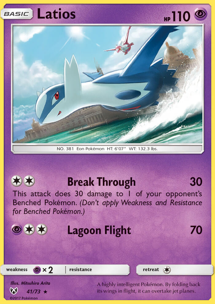 Pokemon TCG - Sun & Moon Shining Legends - Latios - Rare Holo