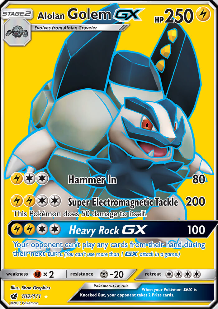 Alolan Golem GX (Full Art)