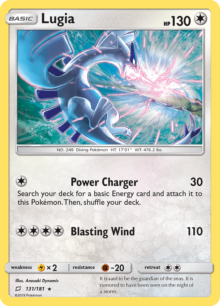 Pokemon TCG - Sun & Moon Team Up - Lugia - Rare Holo