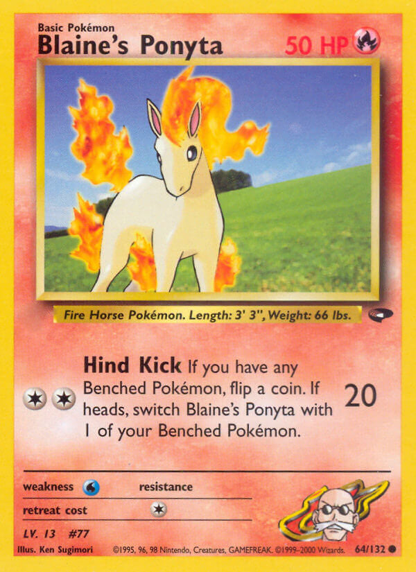 Pokemon TCG-WOTC Gym Challenge-Blaine's Ponyta-PokeTrader Australia