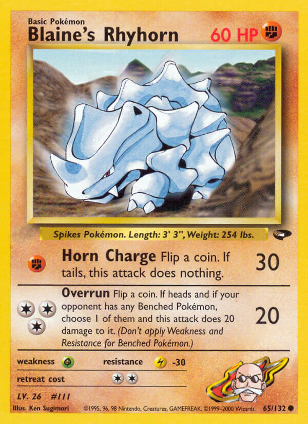 Pokemon TCG-WOTC Gym Challenge-Blaine's Rhyhorn-PokeTrader Australia