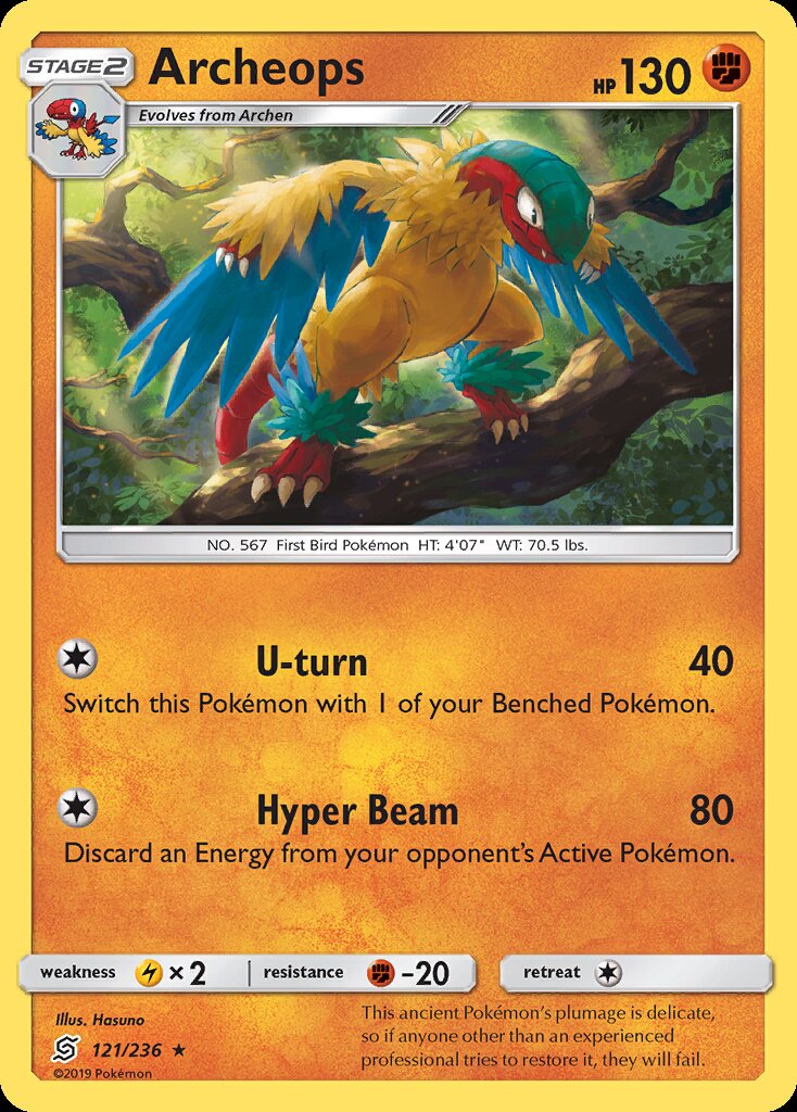 Pokemon TCG - Sun & Moon Unified Minds - Archeops - Rare