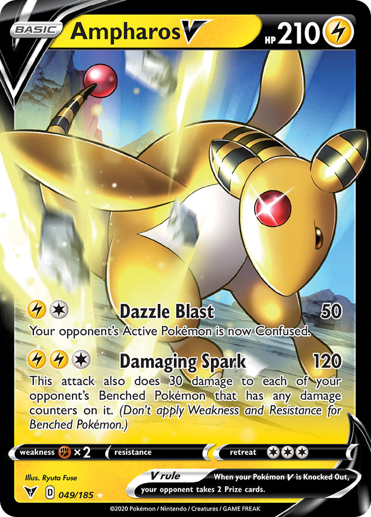 pokemon-tcg-sword-and-shield-vivid-voltage-Ampharos V