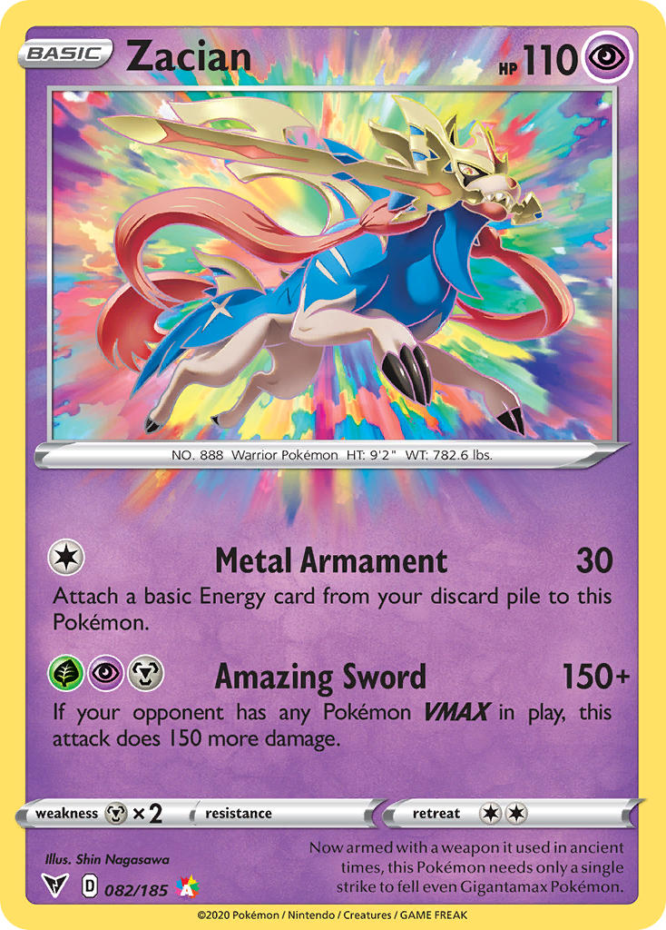 pokemon-tcg-sword-and-shield-vivid-voltage-Zacian (Amazing Rare)