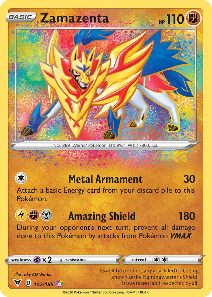 pokemon-tcg-sword-and-shield-vivid-voltage-Zamazenta (Amazing Rare)