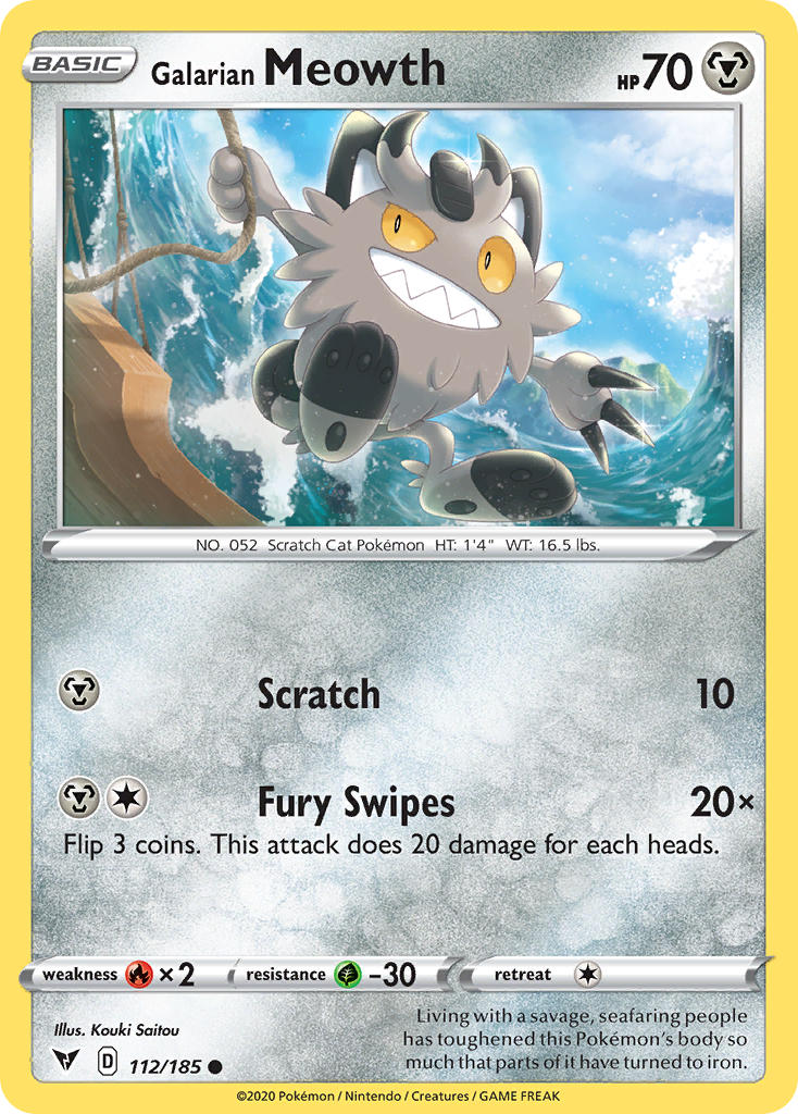 pokemon-tcg-sword-and-shield-vivid-voltage-Galarian Meowth