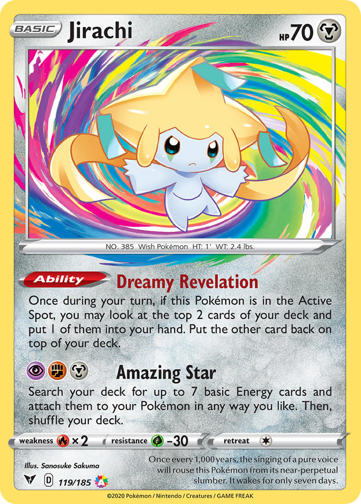 pokemon-tcg-sword-and-shield-vivid-voltage-Jirachi (Amazing Rare)