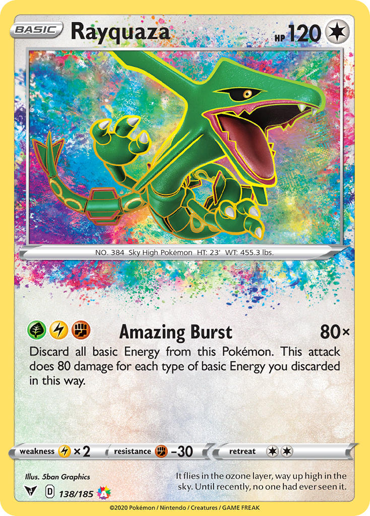 pokemon-tcg-sword-and-shield-vivid-voltage-Rayquaza (Amazing Rare)