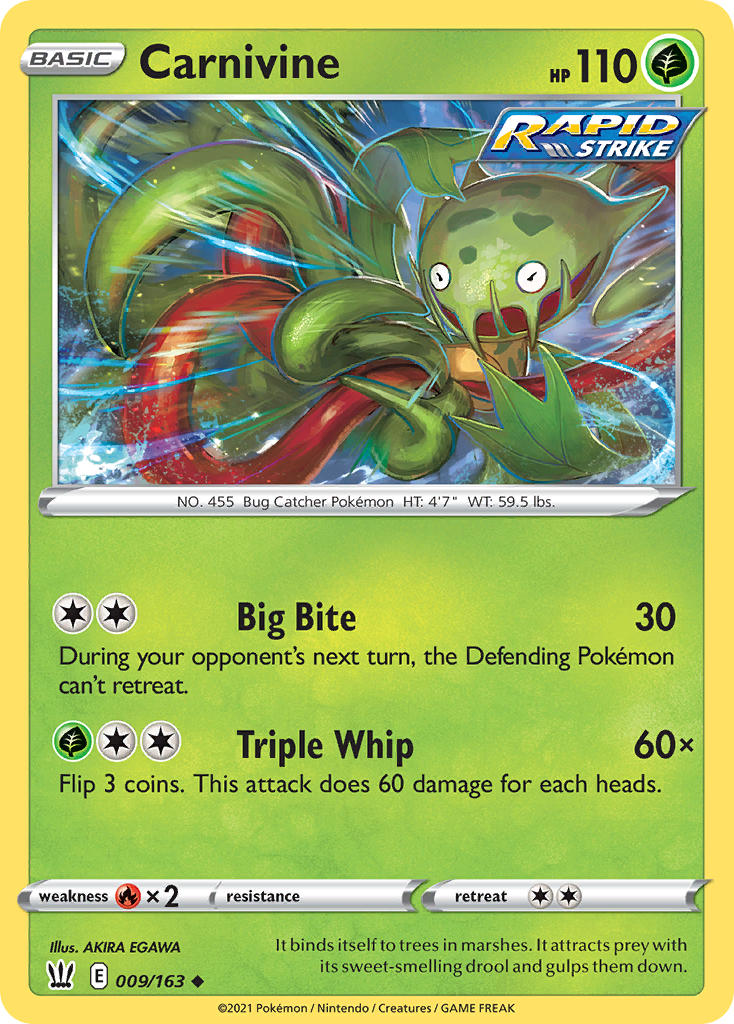 Pokemon TCG-Battle Styles-Carnivine-PokeTrader Australia