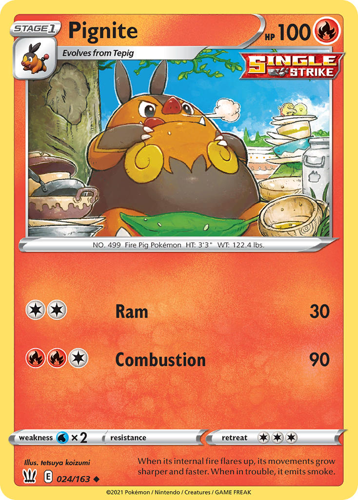 Pokemon TCG-Battle Styles-Pignite-PokeTrader Australia