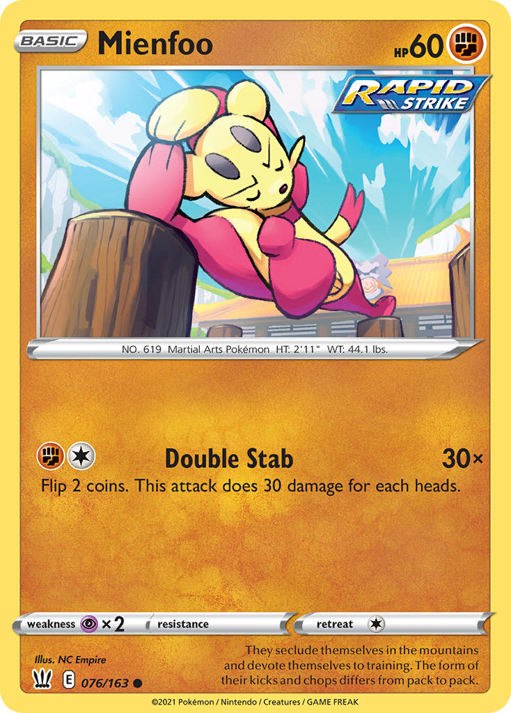 Pokemon TCG-Battle Styles-Mienfoo-PokeTrader Australia