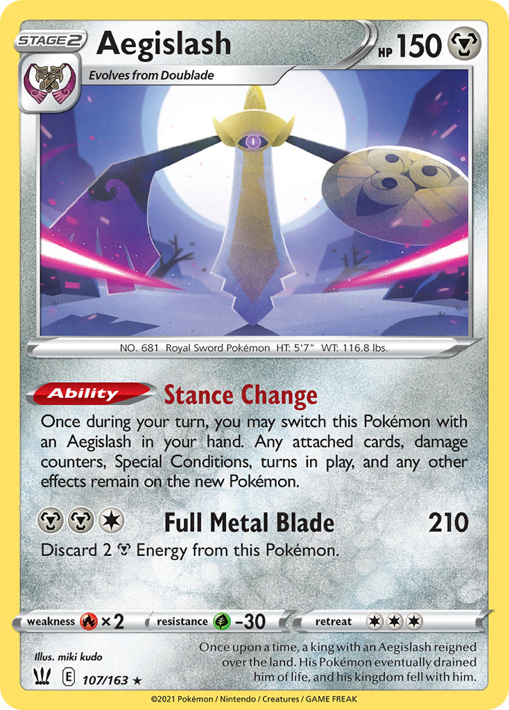 Pokemon TCG-Battle Styles-Aegislash (107)-PokeTrader Australia