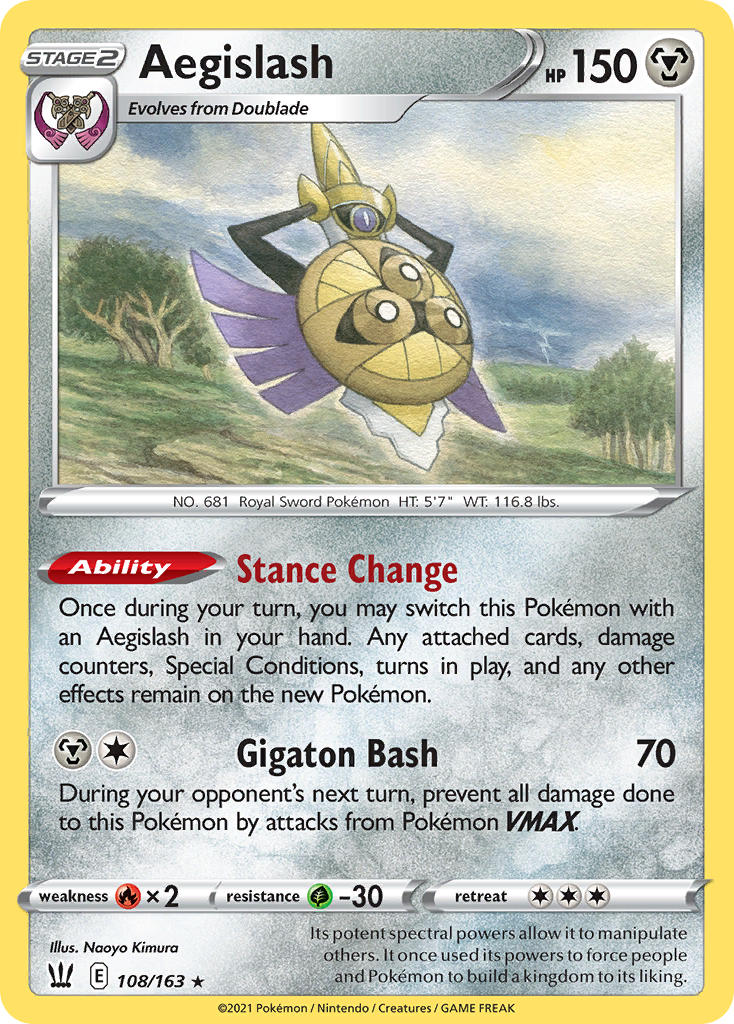 Pokemon TCG-Battle Styles-Aegislash (108)-PokeTrader Australia