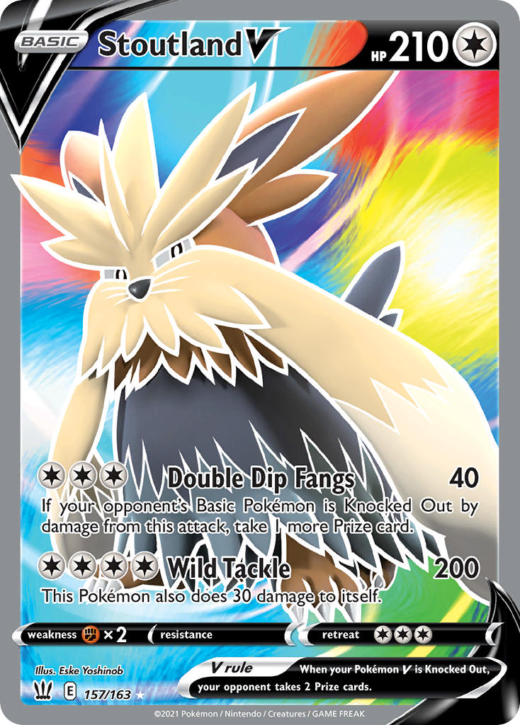 Pokemon TCG-Battle Styles-Stoutland V (Full Art)-PokeTrader Australia