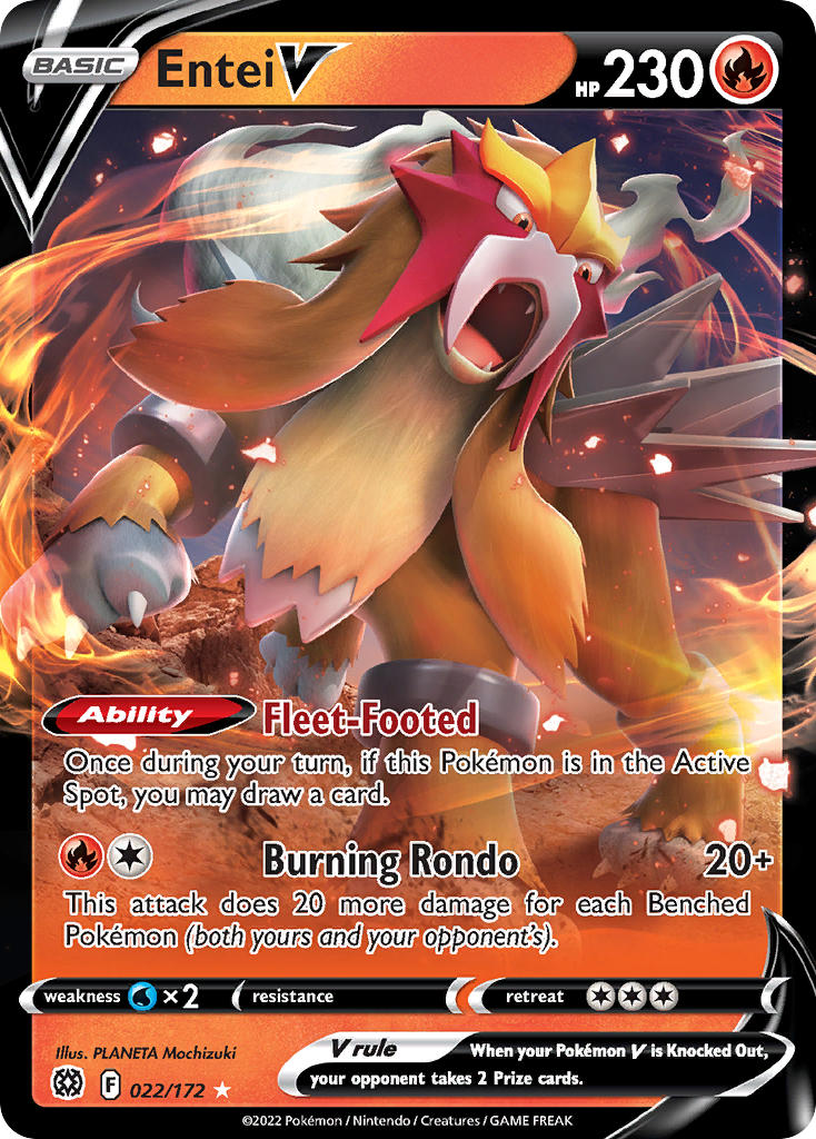Pokemon-TCG-Brilliant Stars-Entei V-PokeTrader Australia