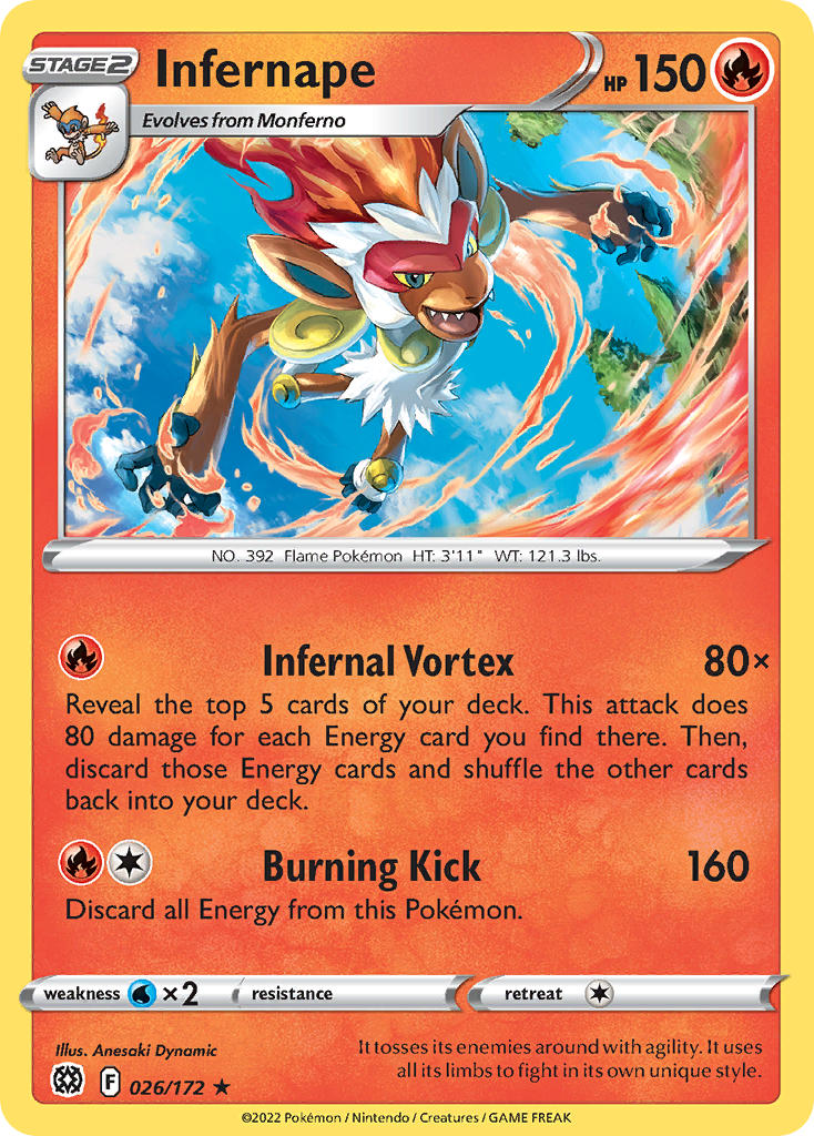 Pokemon-TCG-Brilliant Stars-Infernape-PokeTrader Australia