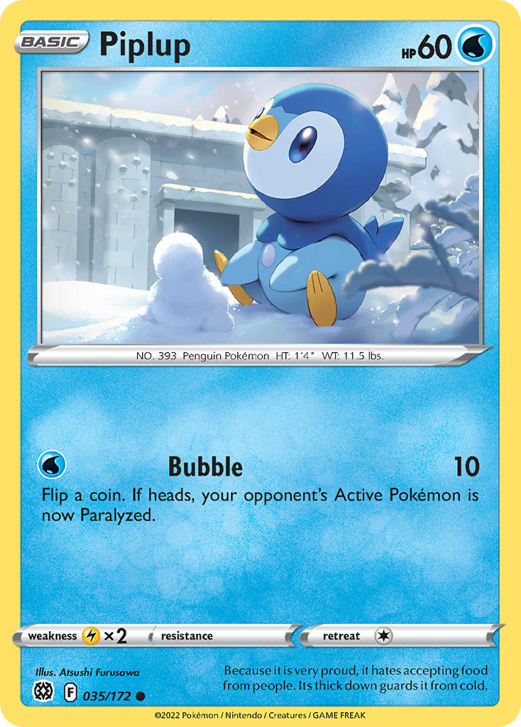 Pokemon-TCG-Brilliant Stars-Piplup-PokeTrader Australia