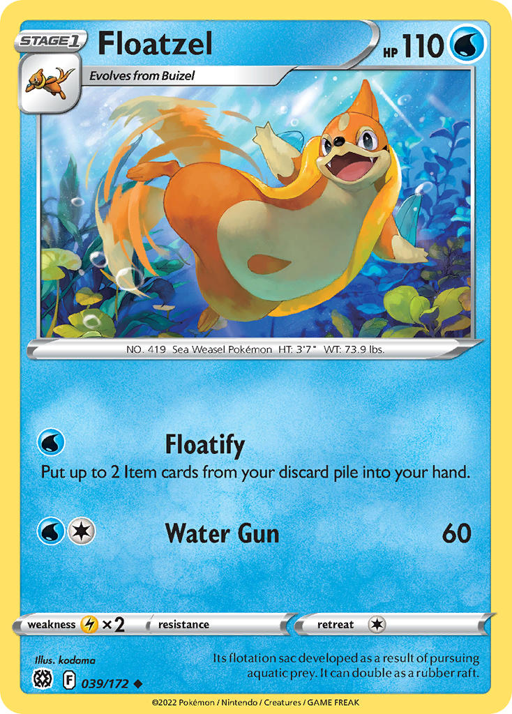 Pokemon-TCG-Brilliant Stars-Floatzel-PokeTrader Australia