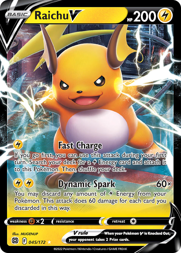 Pokemon-TCG-Brilliant Stars-Raichu V-PokeTrader Australia