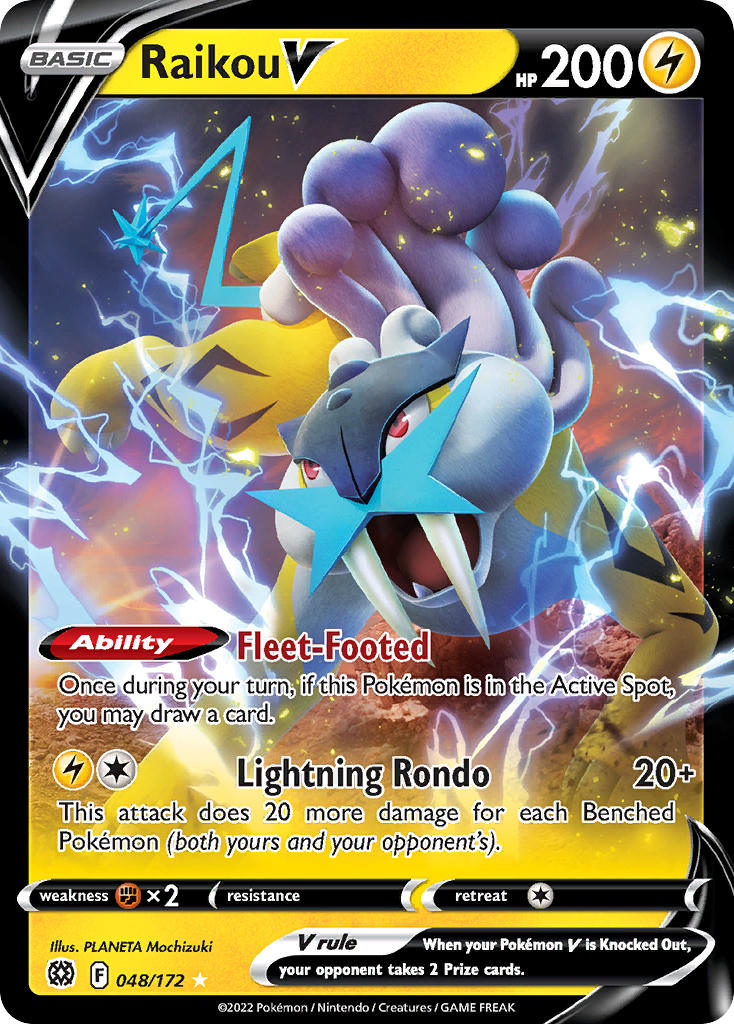 Pokemon-TCG-Brilliant Stars-Raikou V-PokeTrader Australia