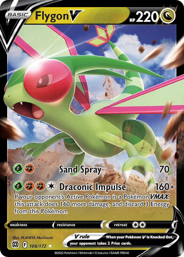 Pokemon-TCG-Brilliant Stars-Flygon V-PokeTrader Australia