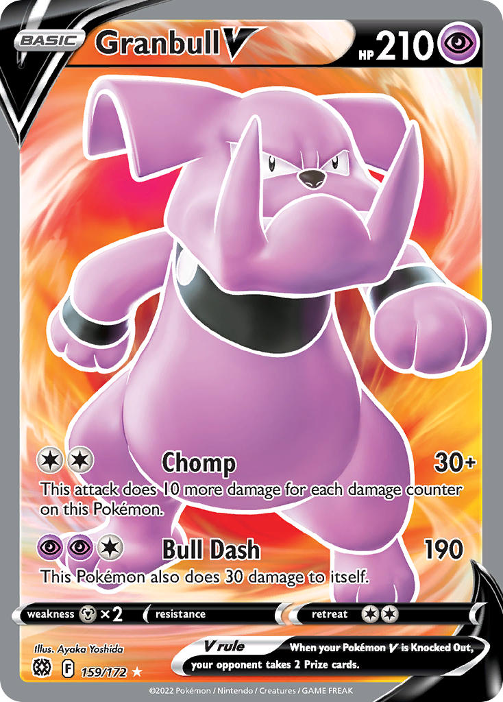 Pokemon-TCG-Brilliant Stars-Granbull V (Full Art)-PokeTrader Australia