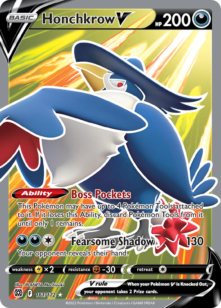 Pokemon-TCG-Brilliant Stars-Honchkrow V (Full Art)-PokeTrader Australia
