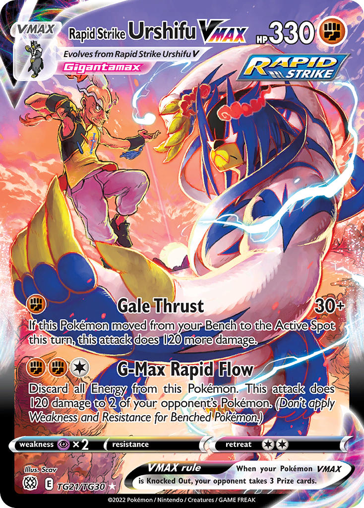 Pokemon-TCG-Brilliant Stars-Rapid Strike Urshifu VMAX (Trainer Gallery)-PokeTrader Australia